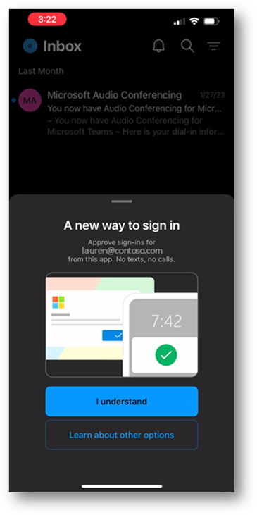 Screenshot of how to register Authenticator Lite.